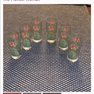 Set of 6 holiday cheer glasses